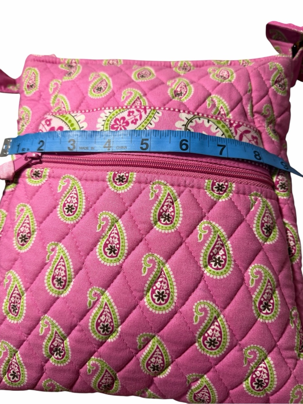 Vera Bradley Hot Pink Paisley Quilted Crossbody Bag - Picture 9 of 9